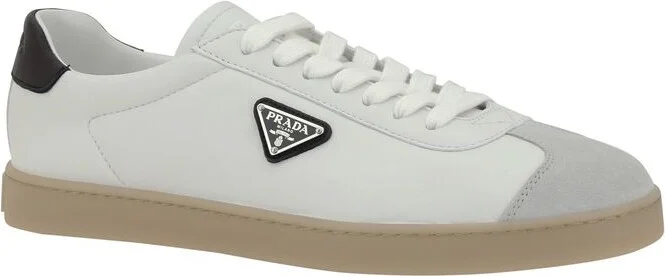 Prada Lane Leather Low-Top Sneakers - Image 2