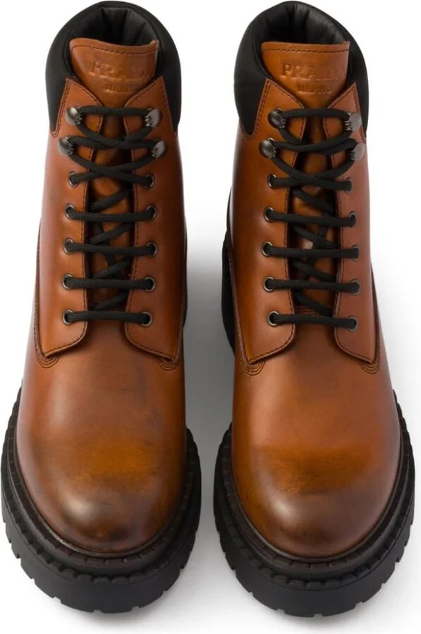 Prada Leather And Re-Nylon Ankle Boots - Image 3
