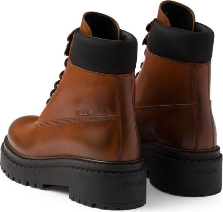 Prada Leather And Re-Nylon Ankle Boots - Image 5