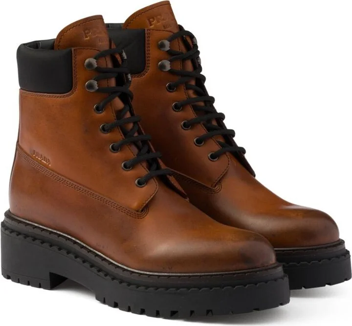 Prada Leather And Re-Nylon Booties - Image 2