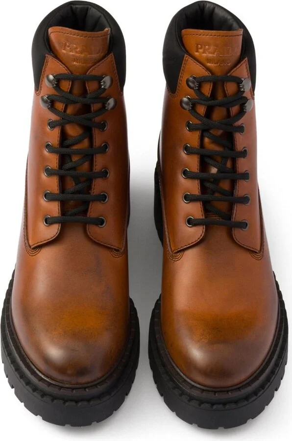 Prada Leather And Re-Nylon Booties - Image 3