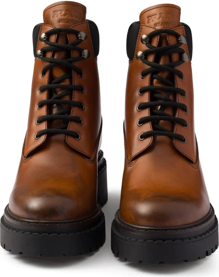 Prada Leather And Re-Nylon Booties - Image 5