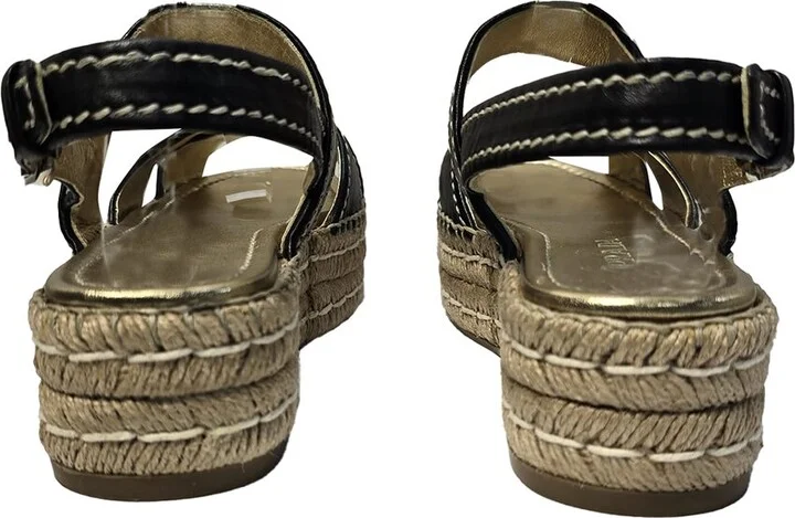 Prada Leather Espadrille Platform Slingback Sandal (Authentic Pre-Loved) - Image 2