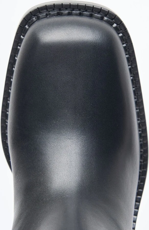 Prada Leather Knee-high Boots - Woman Boots Black Eu - 40 - Image 7