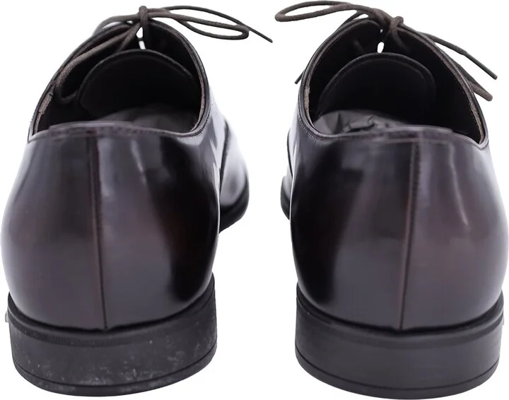 Prada Leather Lace-Up Brushed Oxford (Authentic Pre-Loved) - Image 2