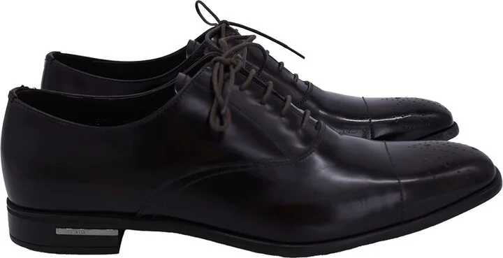Prada Leather Lace-Up Brushed Oxford (Authentic Pre-Loved)