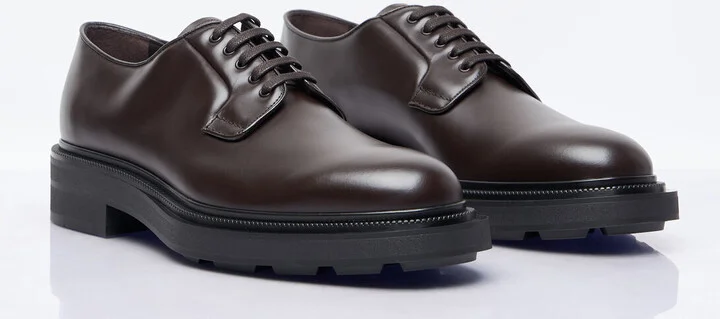 Prada Leather Lace-up Shoes - Man Lace Ups Brown Uk - 12 - Image 3