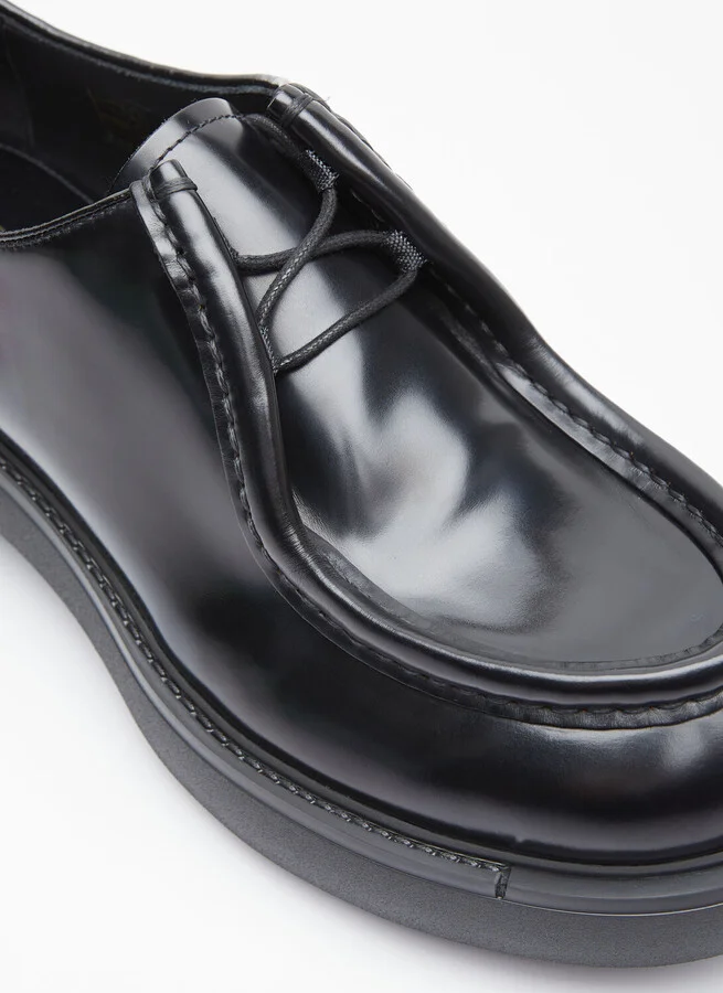 Prada Leather Lace-up Shoes - Man Shoes Black Uk - 11 - Image 2