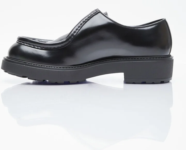 Prada Leather Lace-up Shoes - Man Shoes Black Uk - 11 - Image 4