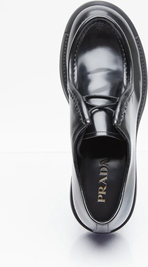 Prada Leather Lace-up Shoes - Man Shoes Black Uk - 11 - Image 6