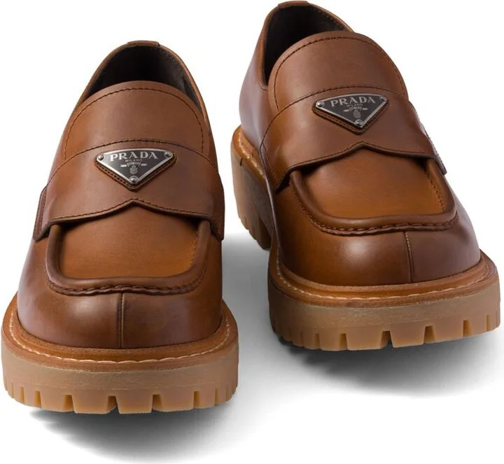 Prada Leather Loafers - Image 5