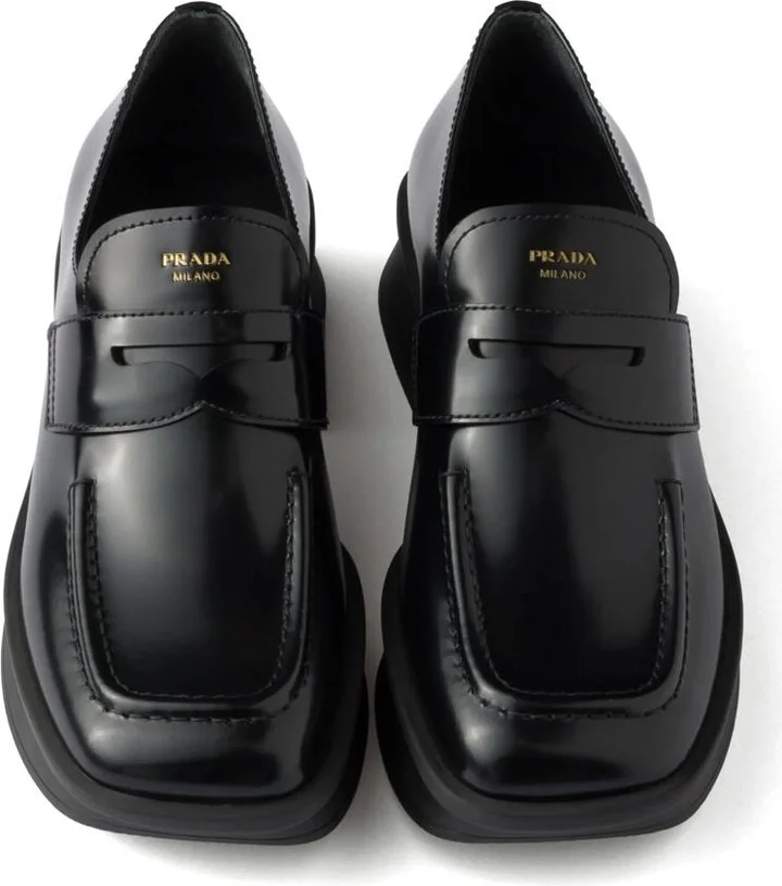 Prada Leather Loafers - Image 5