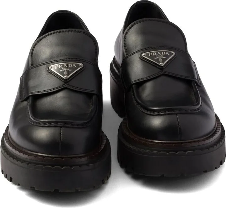 Prada Leather Loafers - Image 5