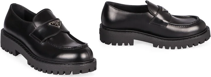 Prada Leather Loafers - Image 3