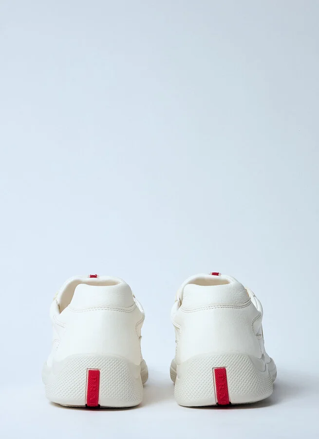 Prada Leather Low-top Sneakers - Man Sneakers White Uk - 07 - Image 5
