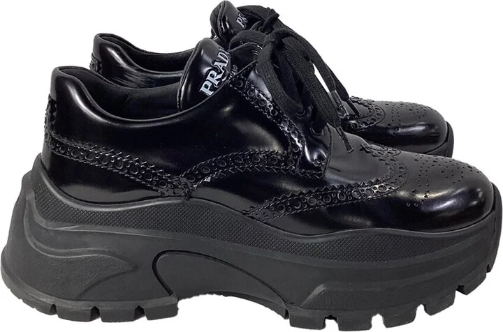 Prada Leather Oxford Style Sneaker (Authentic Pre-Loved)