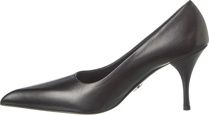 Prada Leather Pointy-Toe Pump - Image 2