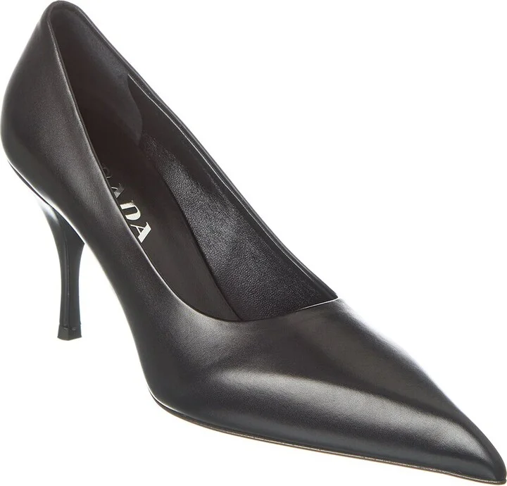 Prada Leather Pointy-Toe Pump