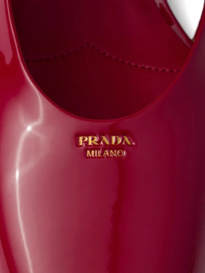 Prada Leather Slingback Ballerina Shoes - Image 6