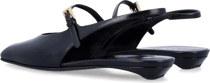 Prada Leather Slingback Ballet Flats - Image 3