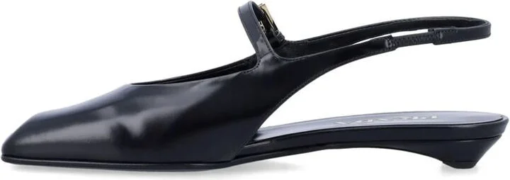 Prada Leather Slingback Ballet Flats - Image 4