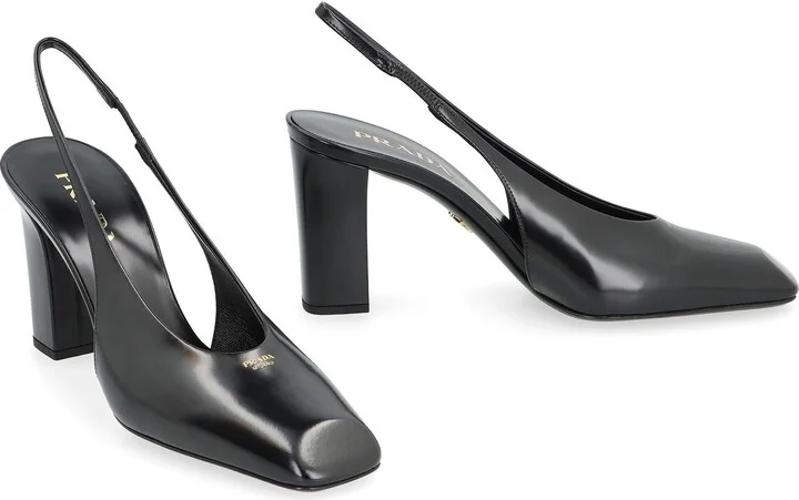 Prada Leather Slingback Pumps - Image 3