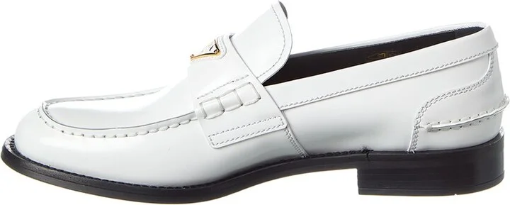 Prada Logo Brushed Leather Loafer - Image 2