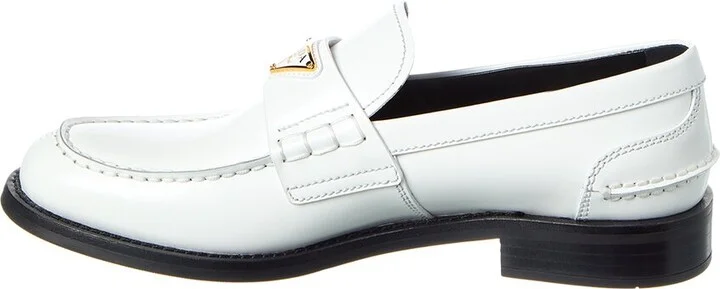 Prada Logo Brushed Leather Loafer - Image 2