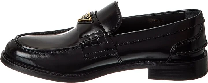 Prada Logo Brushed Leather Loafer - Image 2