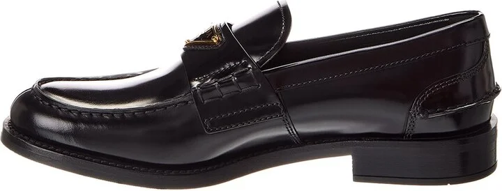 Prada Logo Brushed Leather Loafer - Image 2