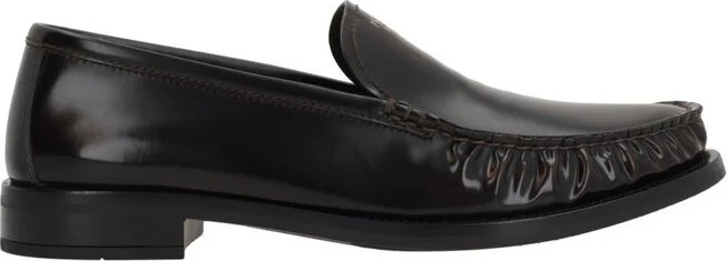 Prada Logo-Debossed Ruched Loafers
