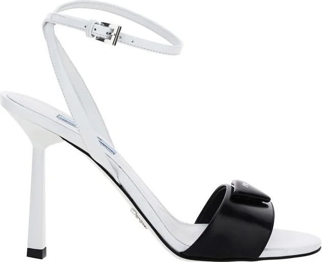 Prada Logo Detailed Ankle Strap Sandals