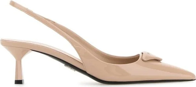 Prada Logo Detailed Slingback Pumps