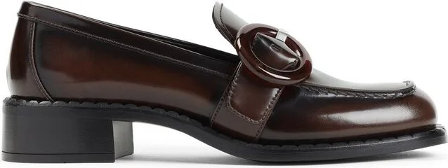 Prada Logo-Engraved Buckled Loafers