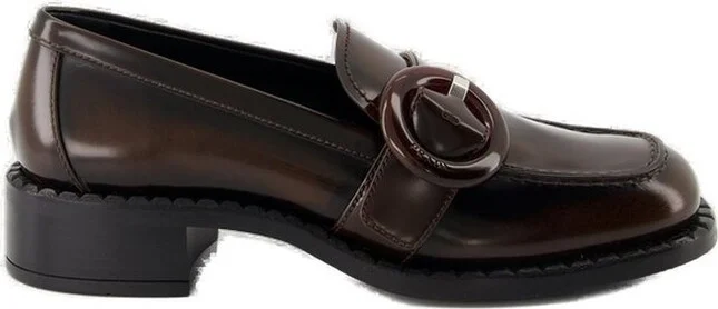 Prada Logo-Engraved Buckled Loafers