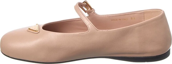 Prada Logo Leather Flat - Image 2