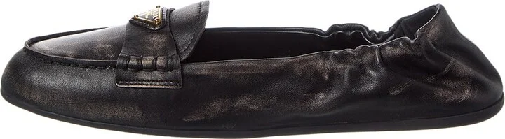 Prada Logo Leather Loafer - Image 2