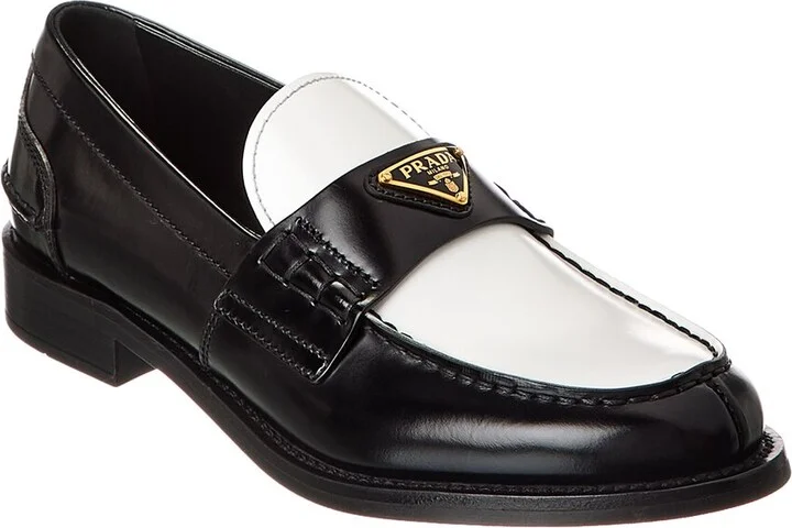 Prada Logo Leather Loafer
