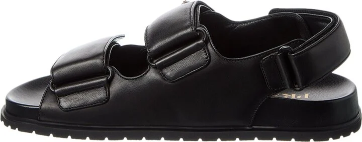 Prada Logo Leather Sandal - Image 2