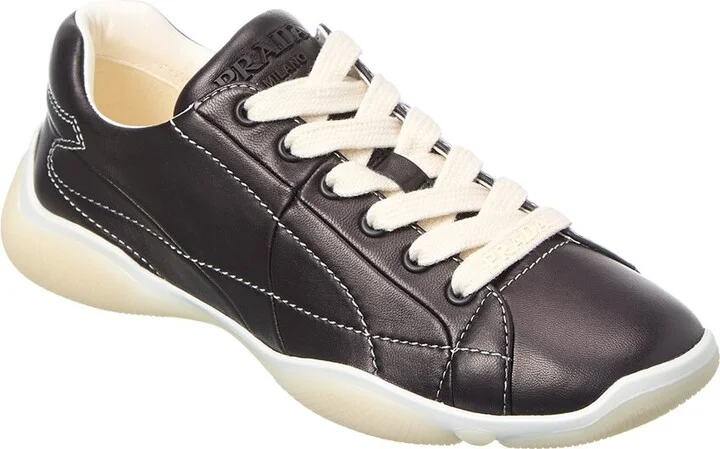 Prada Logo Leather Sneaker