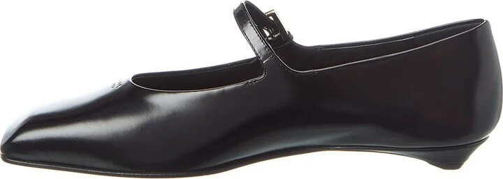 Prada Logo Mary Jane Leather Flat - Image 2
