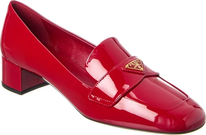 Prada Logo Patent Pump