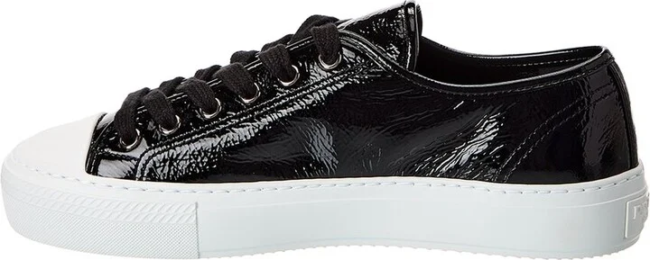 Prada Logo Patent Sneaker - Image 2