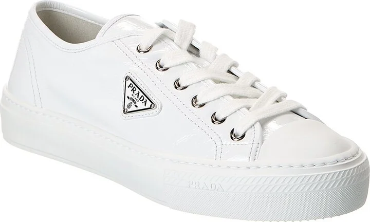 Prada Logo Patent Sneaker