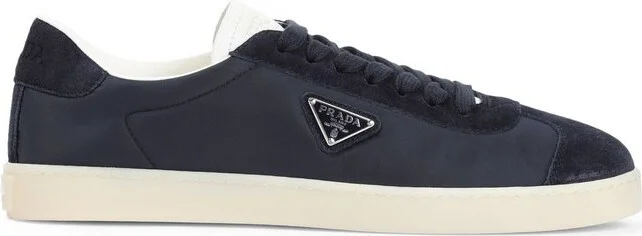Prada Logo Plaque Lace-Up Sneakers
