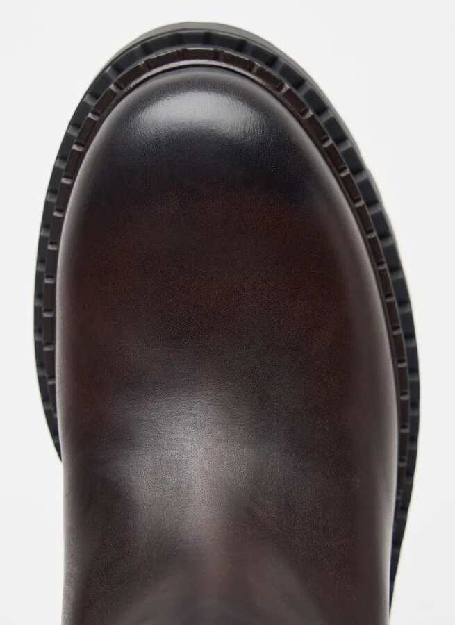 Prada Logo Plaque Leather Boots - Woman Boots Brown Eu - 36 - Image 7