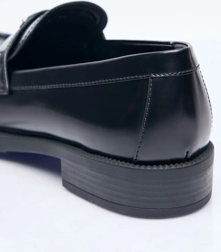 Prada Logo Plaque Leather Loafers - Woman Loafers Black Eu - 40 - Image 5
