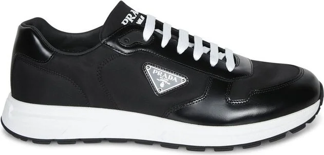 Prada Logo Plaque Low-Top Sneakers