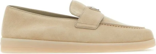 Prada Logo Plaque Slip-On Loafers