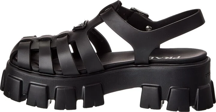 Prada Logo Rubber Sandal - Image 2